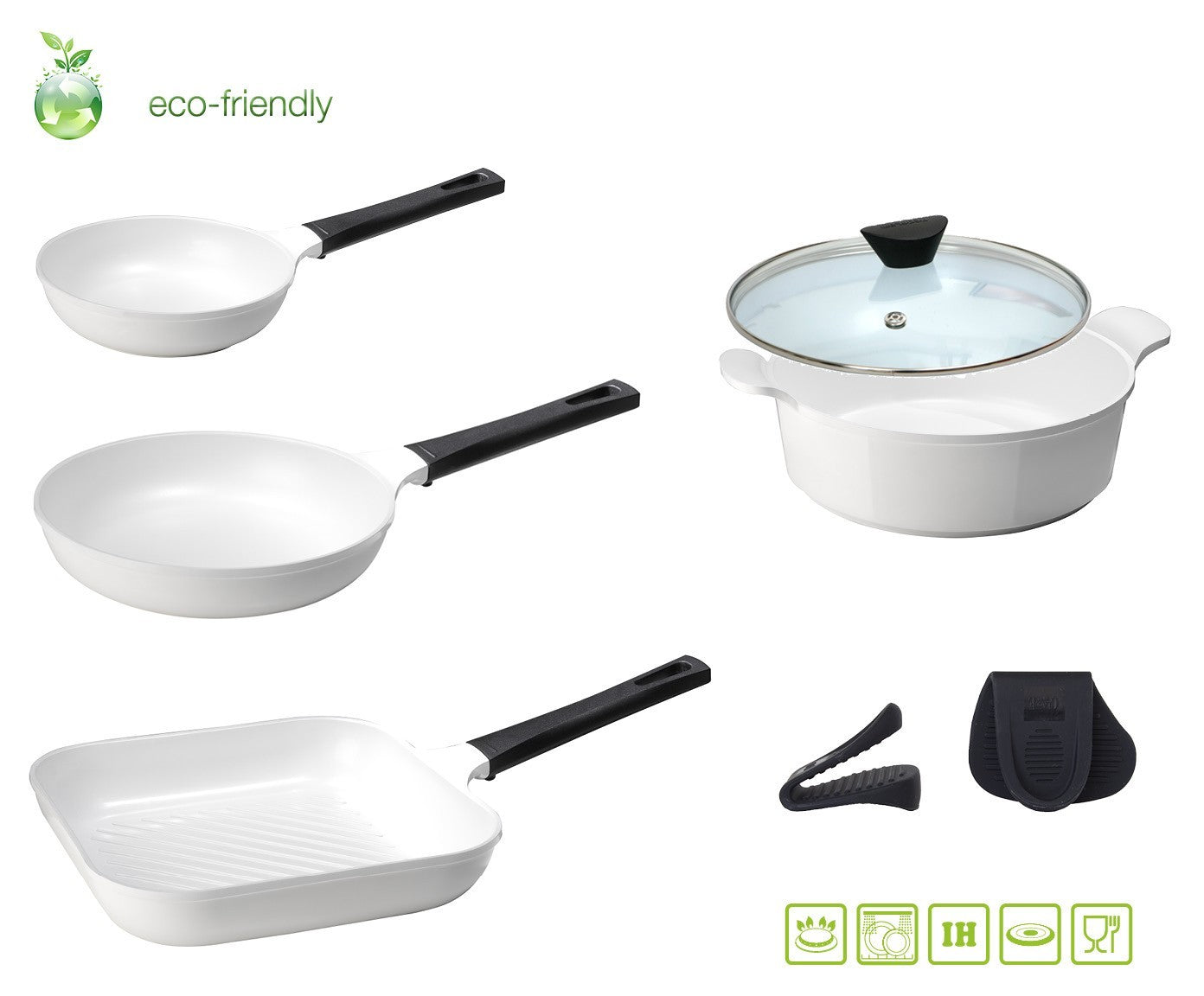 Set Padelle Antidarenti Induzione 7 pz
