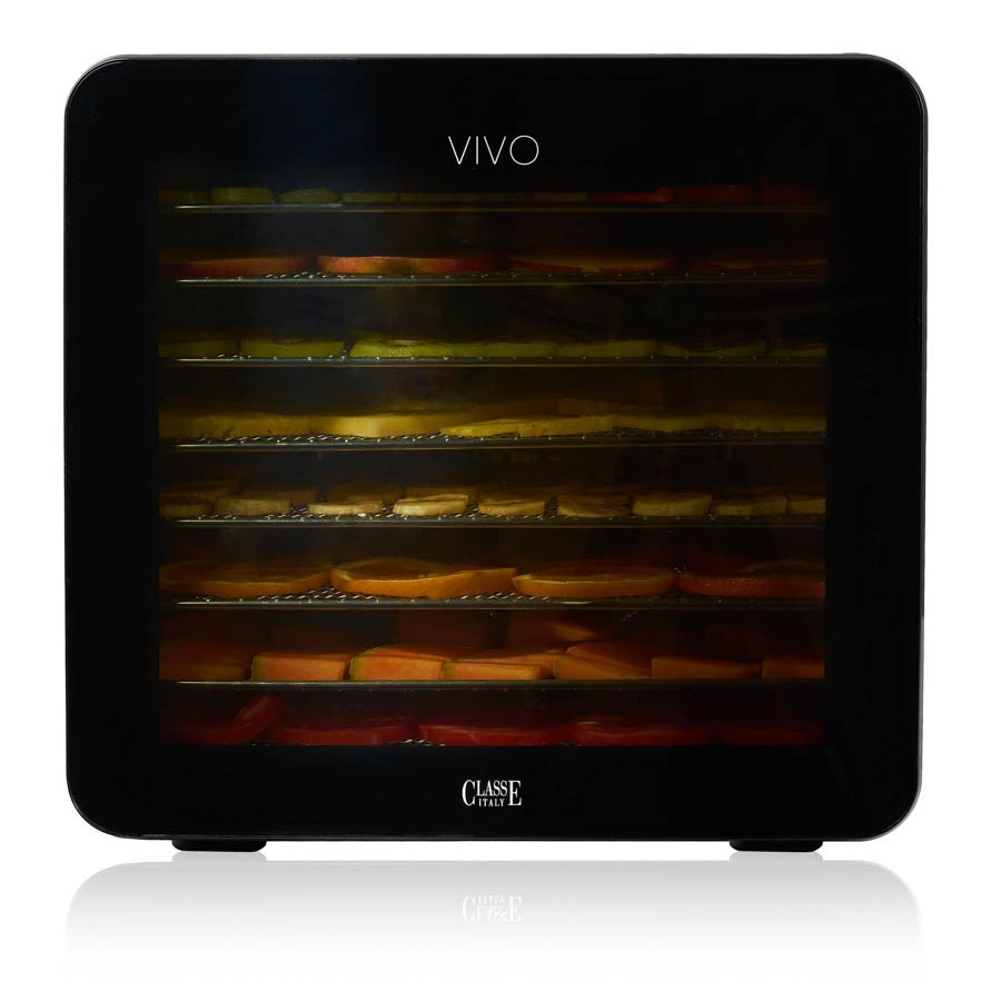 Essiccatore per alimenti, orizzontale, realizzato in acciaio, 8 ripiani