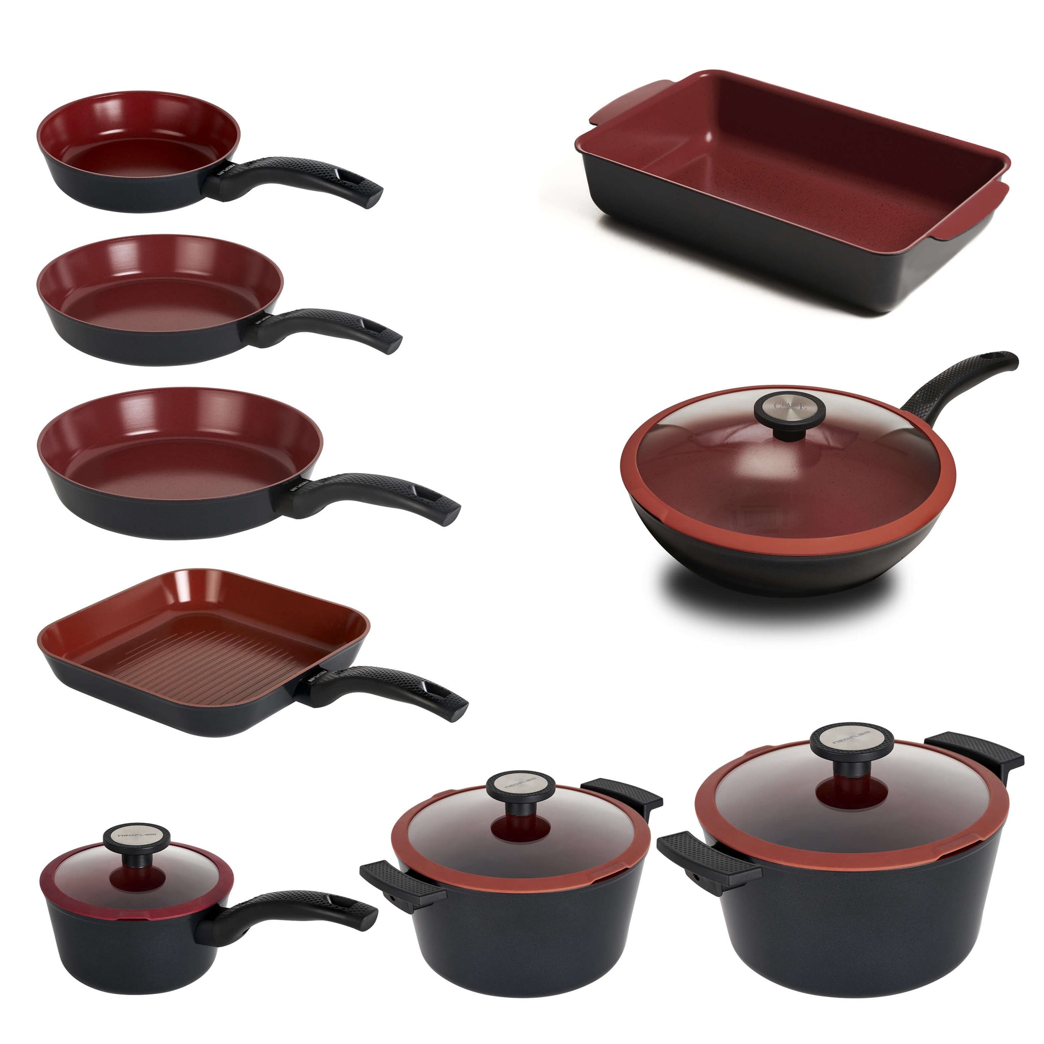 Set 13 pz Padelle e Casseruole Antiaderenti Ecologiche Tuscany Set 13 pz Padelle e Casseruole Antiaderenti Ecologiche Tuscany