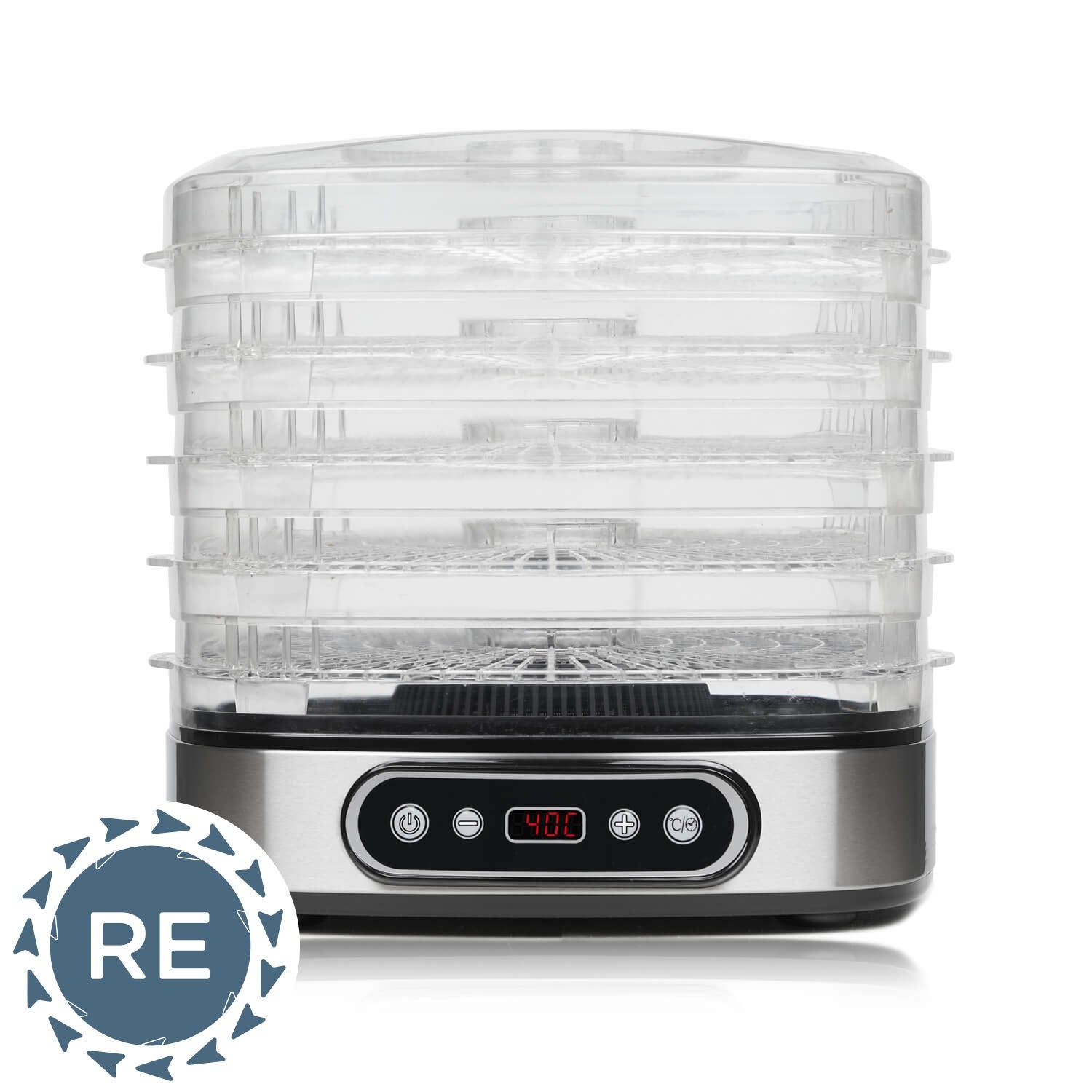 Essiccatore Per Alimenti Essiccatore Alimentare 250W - 4 Vassoi Trasparenti, 8 Programmi, Compatto Per Frutta E Verdura Essiccatore Compact
