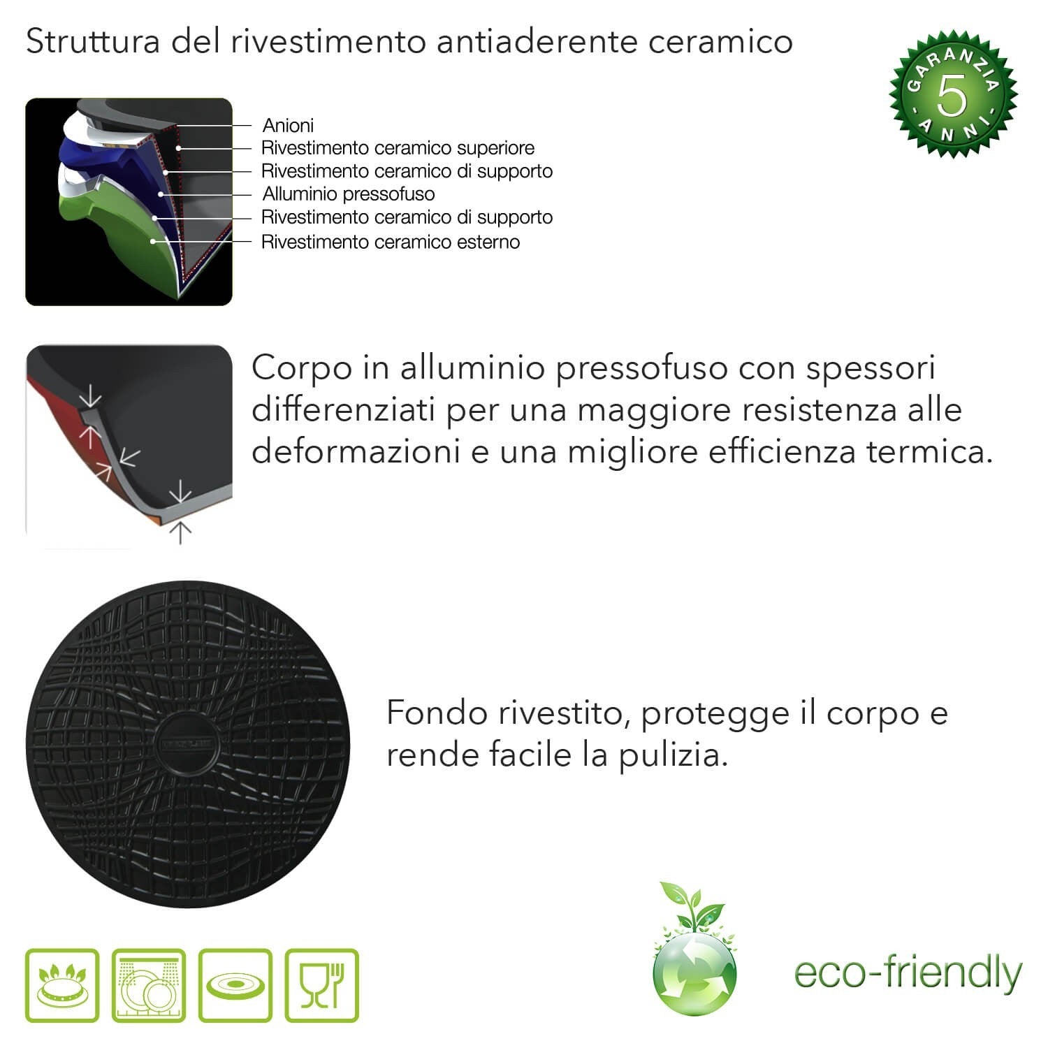 Padella Ceramica Antiaderente cm 26
