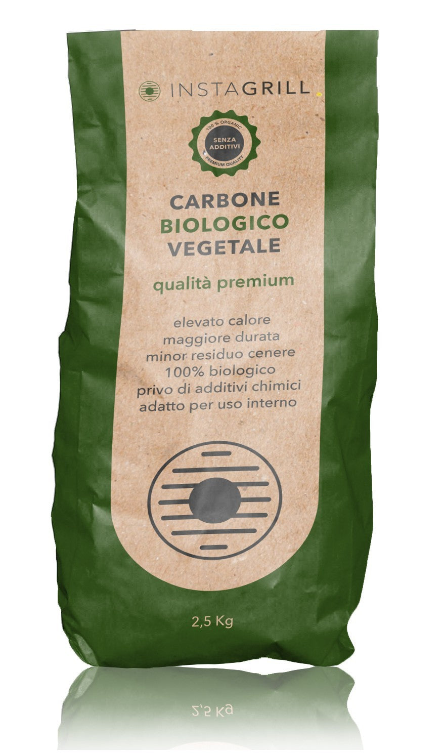 Carbone per Instagrill Lotus Grill Vegetale di alta Qualità - 2,5Kg