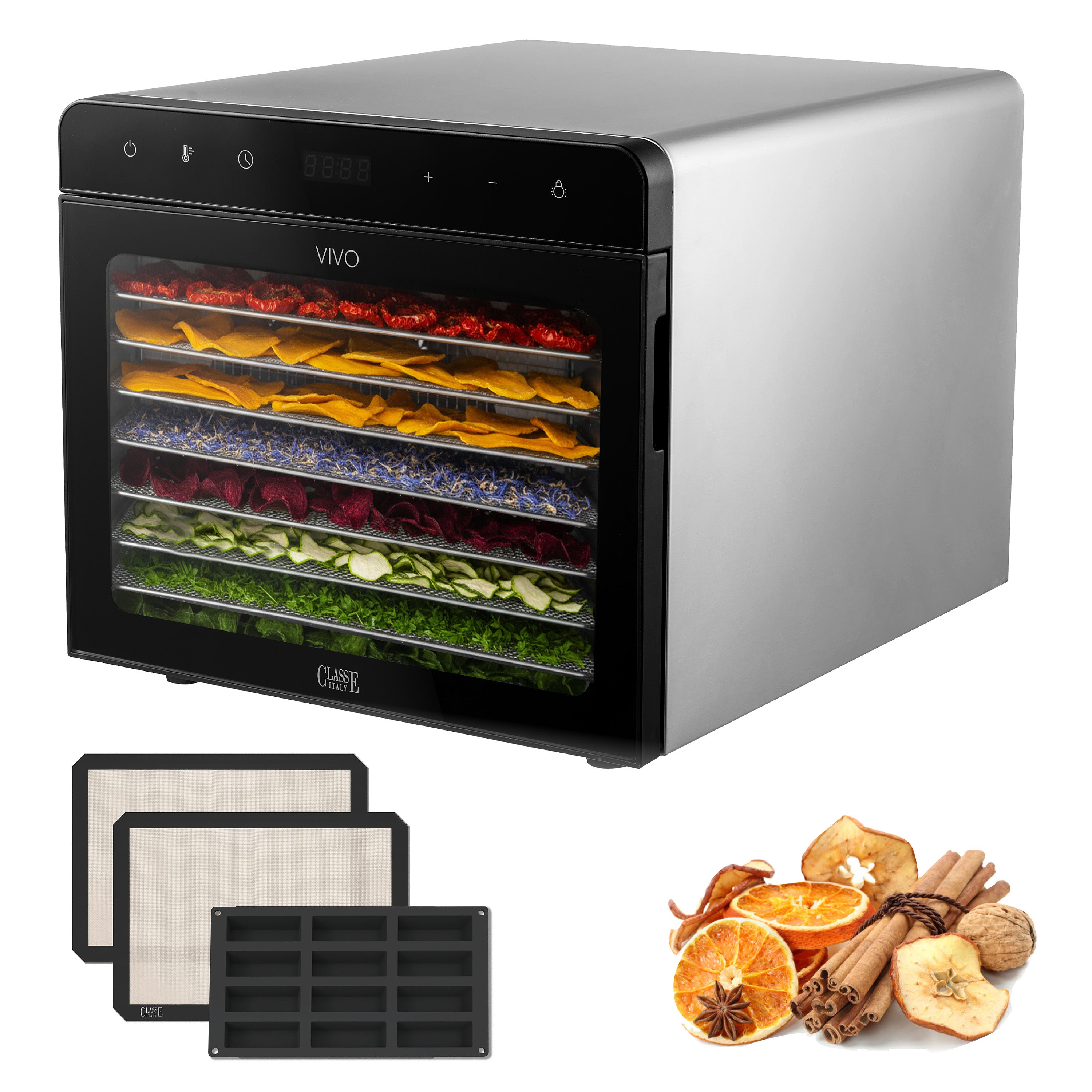 Essiccatore Alimenti Orizzontale 8 piani in acciaio Classe Italy