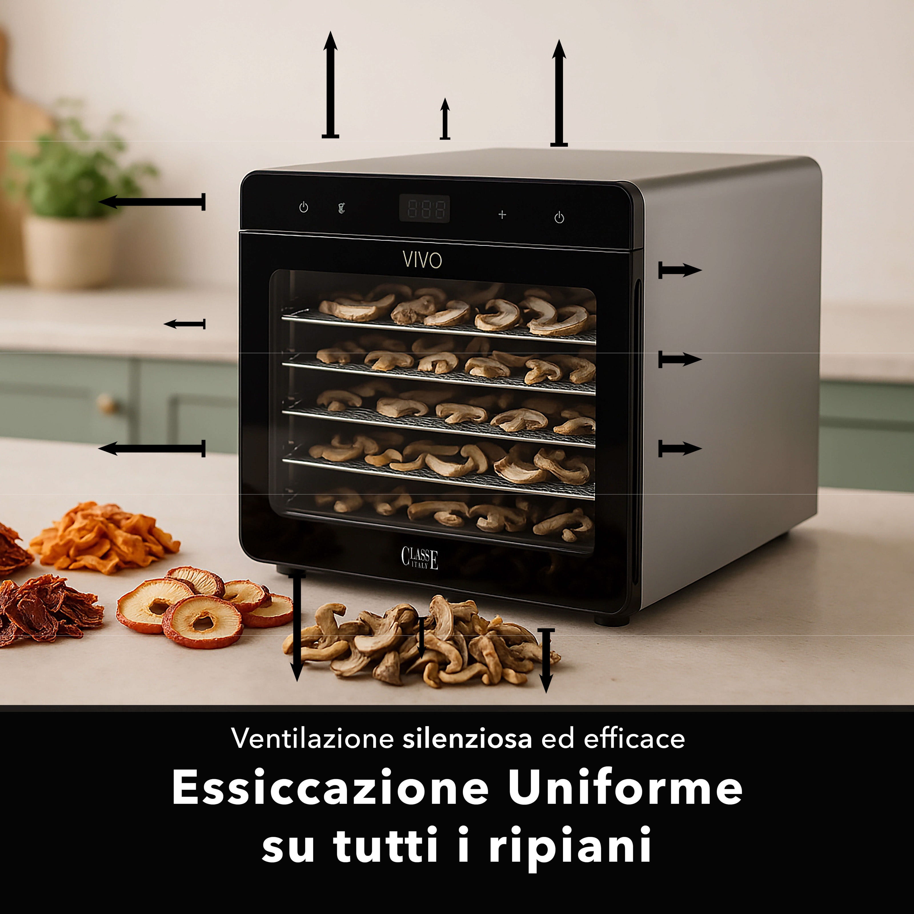 Essiccatore Orizzontale 8 piani in acciaio Classe Italy essiccazione uniforme