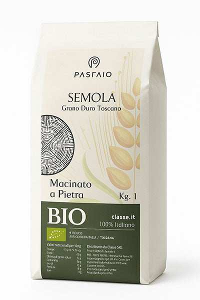 Semola di Grano Duro Biologica - Grani Antichi Toscani, Macinata a Pietra