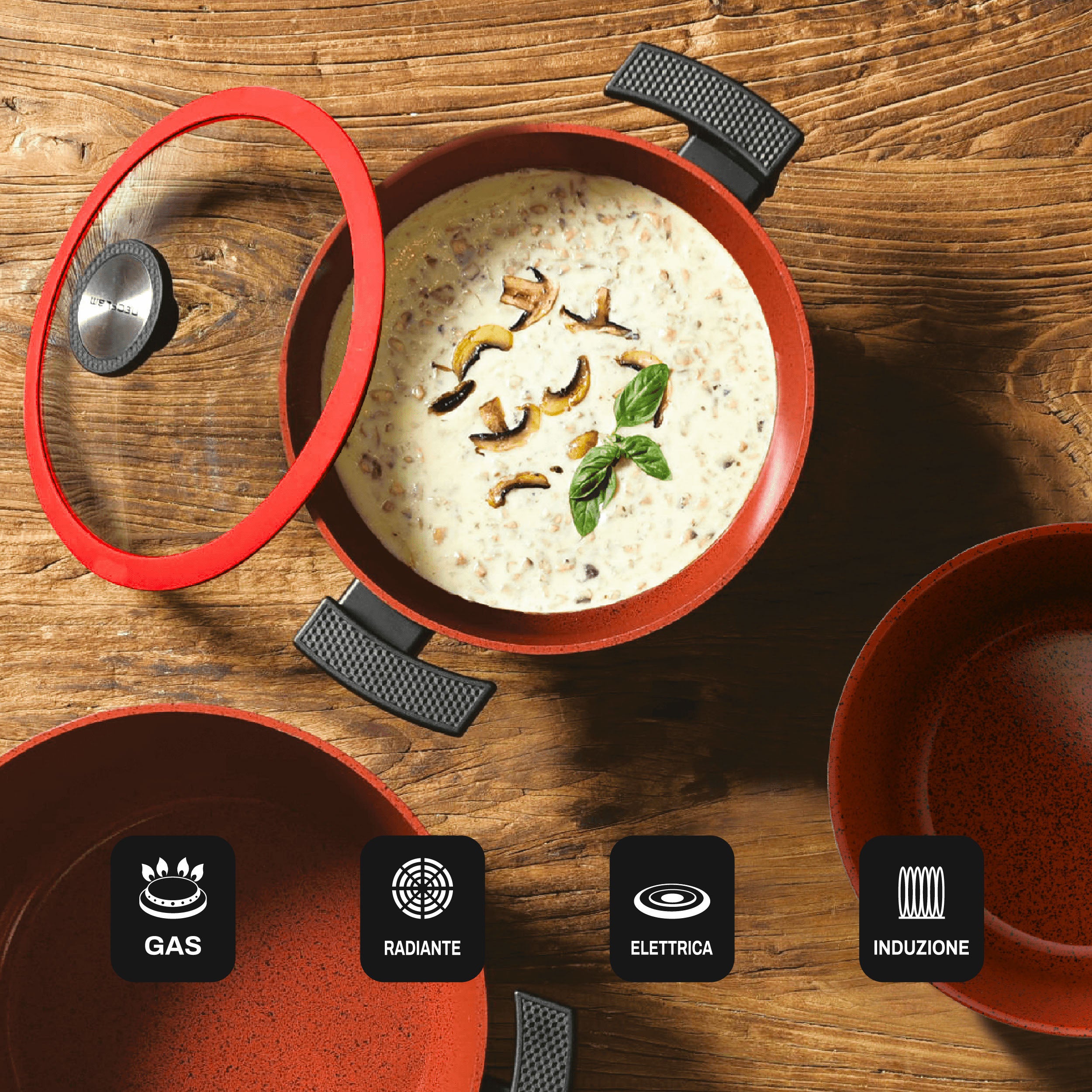 Padelle Antiaderenti senza PFAS Tuscany Classe Italy adatte a Tutti i Piani cottura