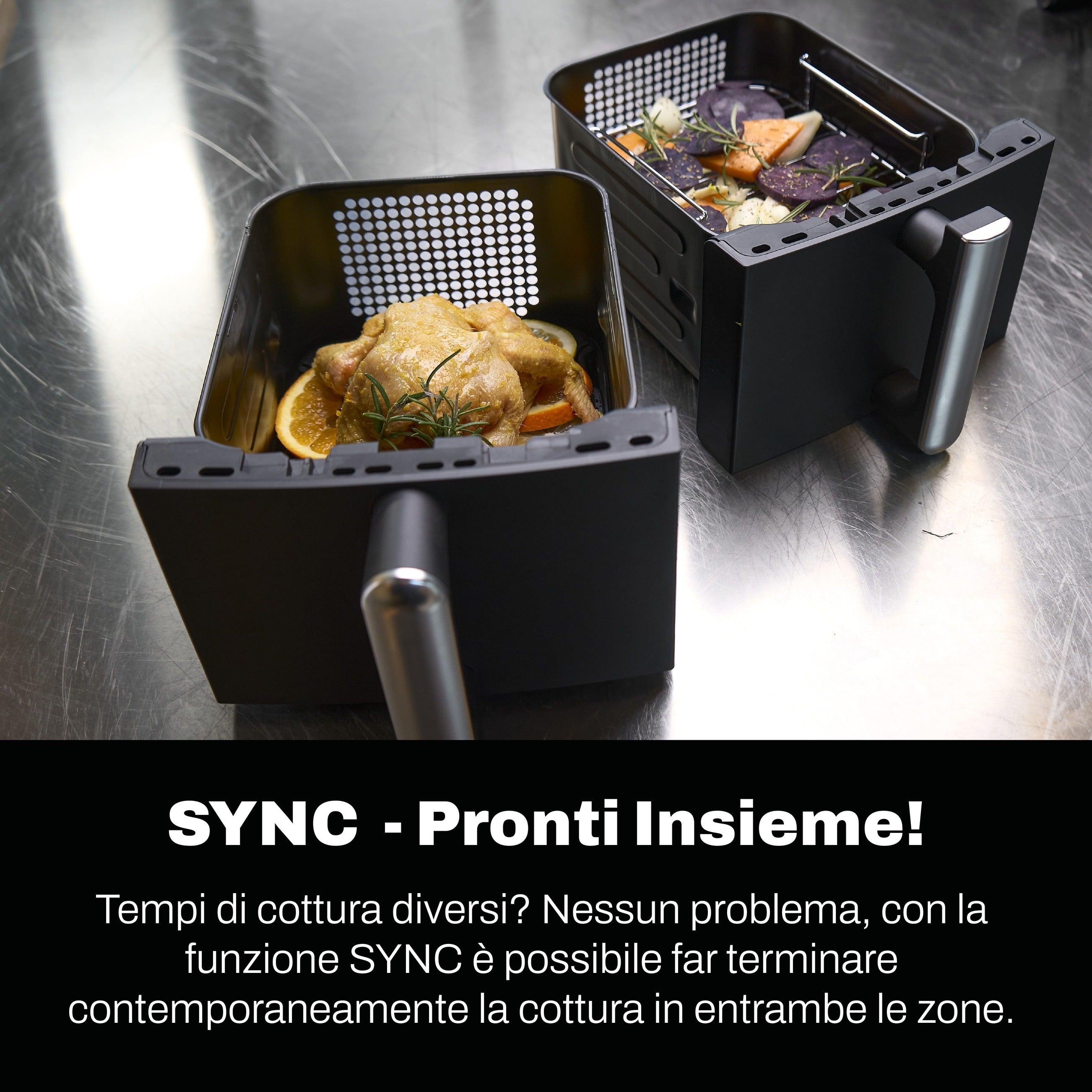 Friggitrice ad Aria 11 Lt Verticale - Doppio Cassetto | VIVO Air Fryer