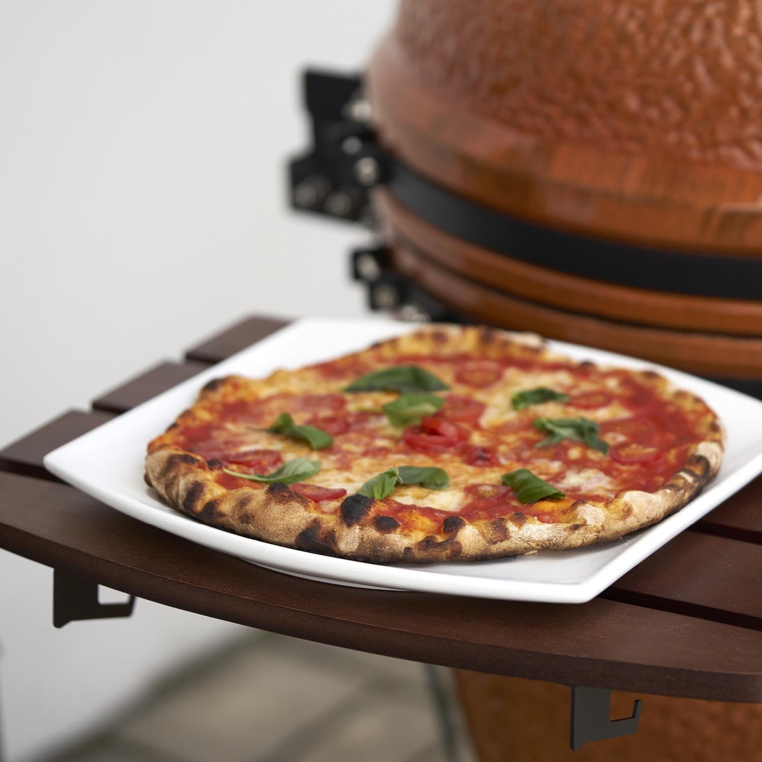 Kamado Barbecue a carbone Medio - Pizza cotta a legna