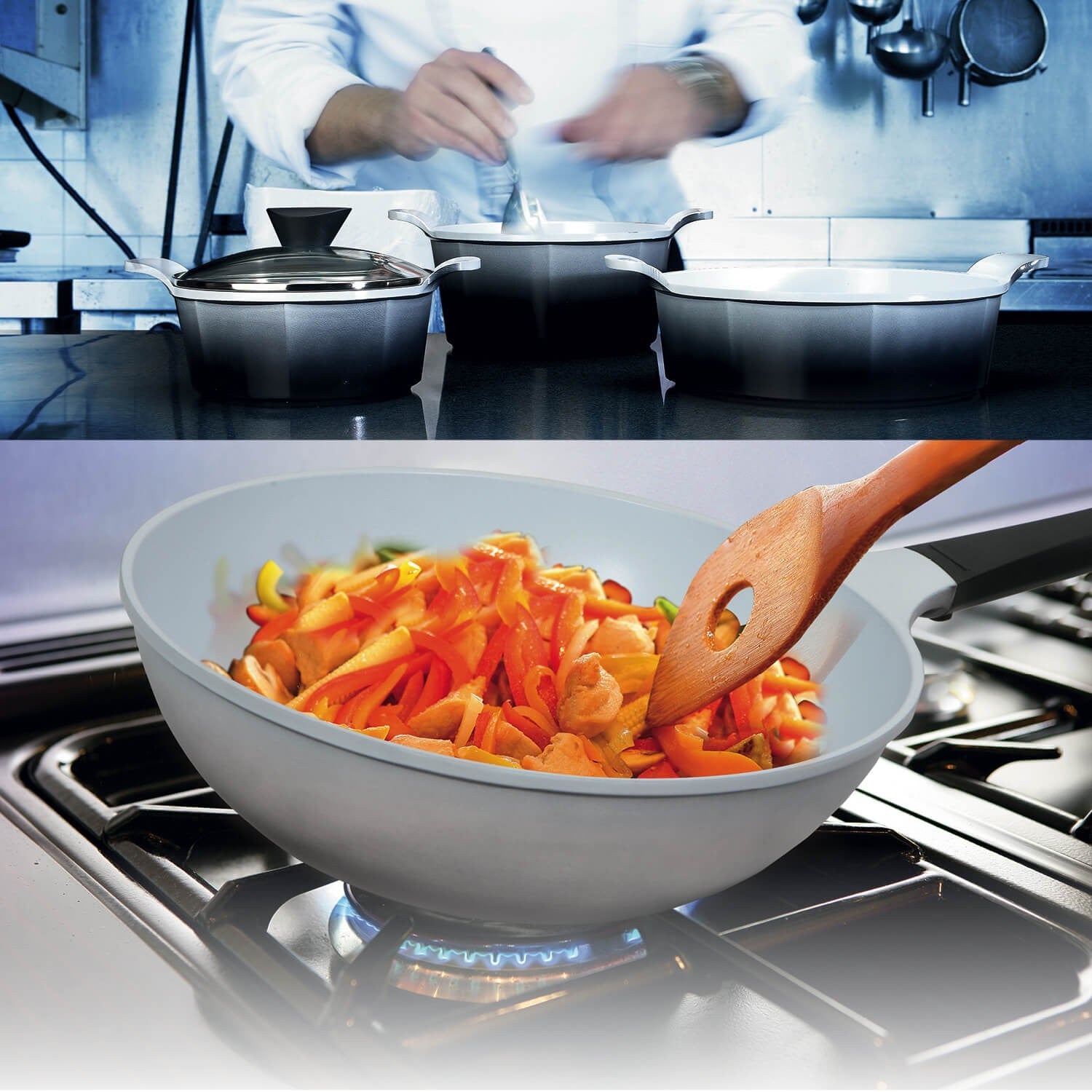 WOK Ceramica Antiaderente cm 26 Induzione