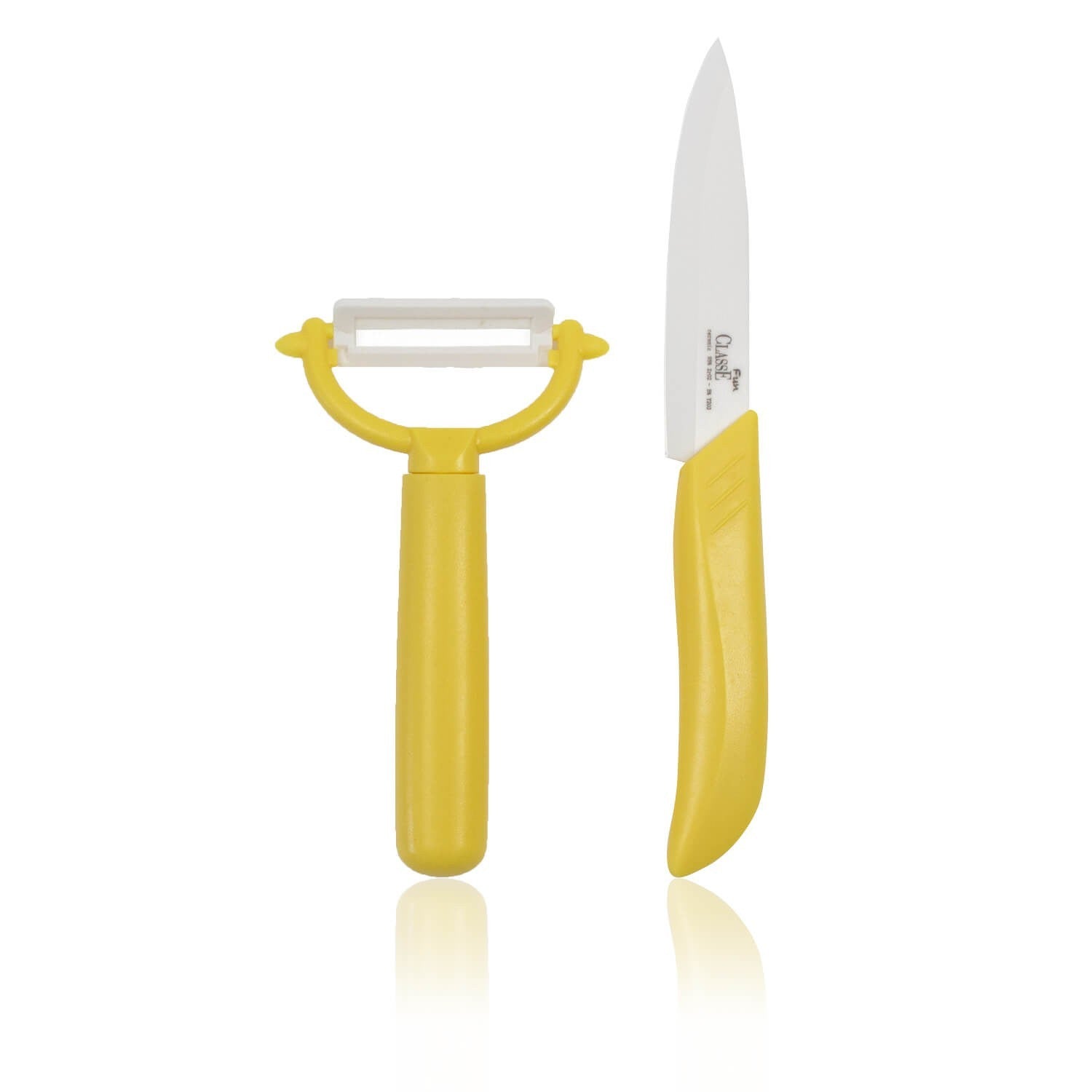 Coltelli in Ceramica Set 2 Pz Frutta e Verdura Giallo