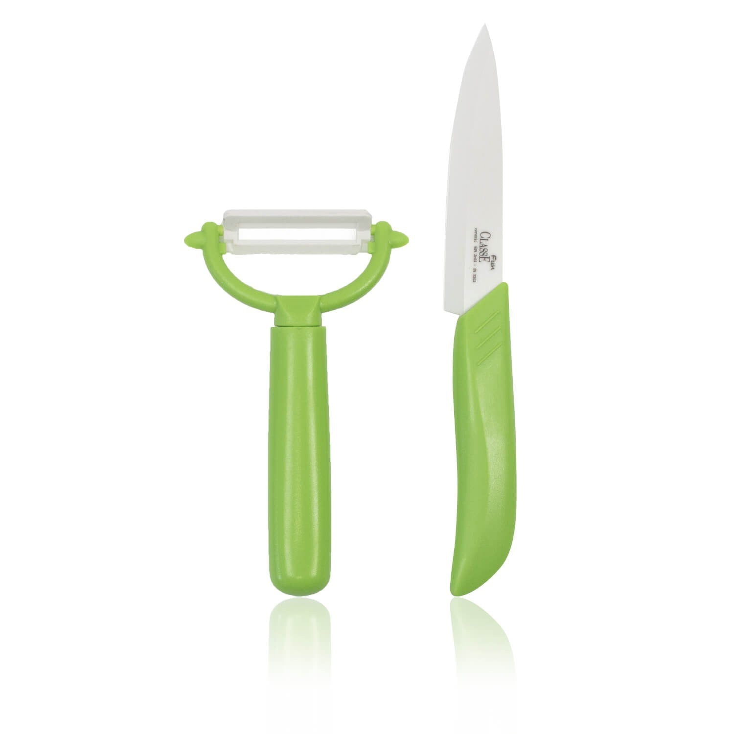 Coltelli in Ceramica Set 2 Pz Frutta e Verdura Verde