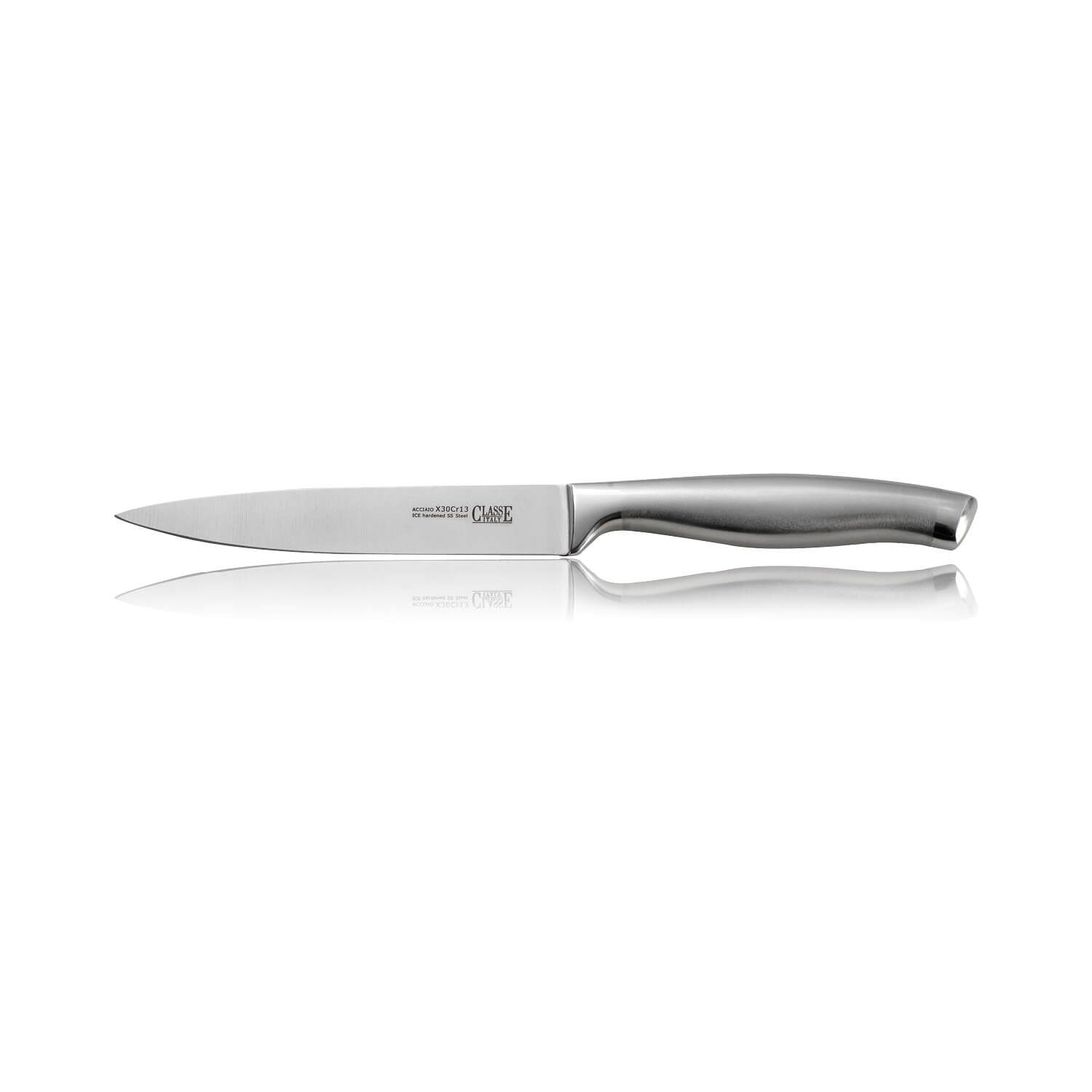 COLTELLO CUCINA FORGIATO CM.12 MANICO ACCIAIO