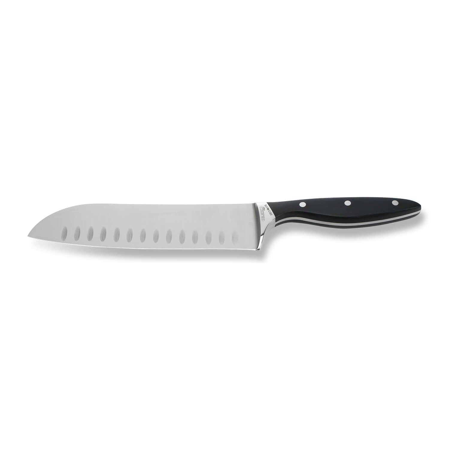 COLTELLO SANTOKU CM 17 FORGIATO  MANICO NERO