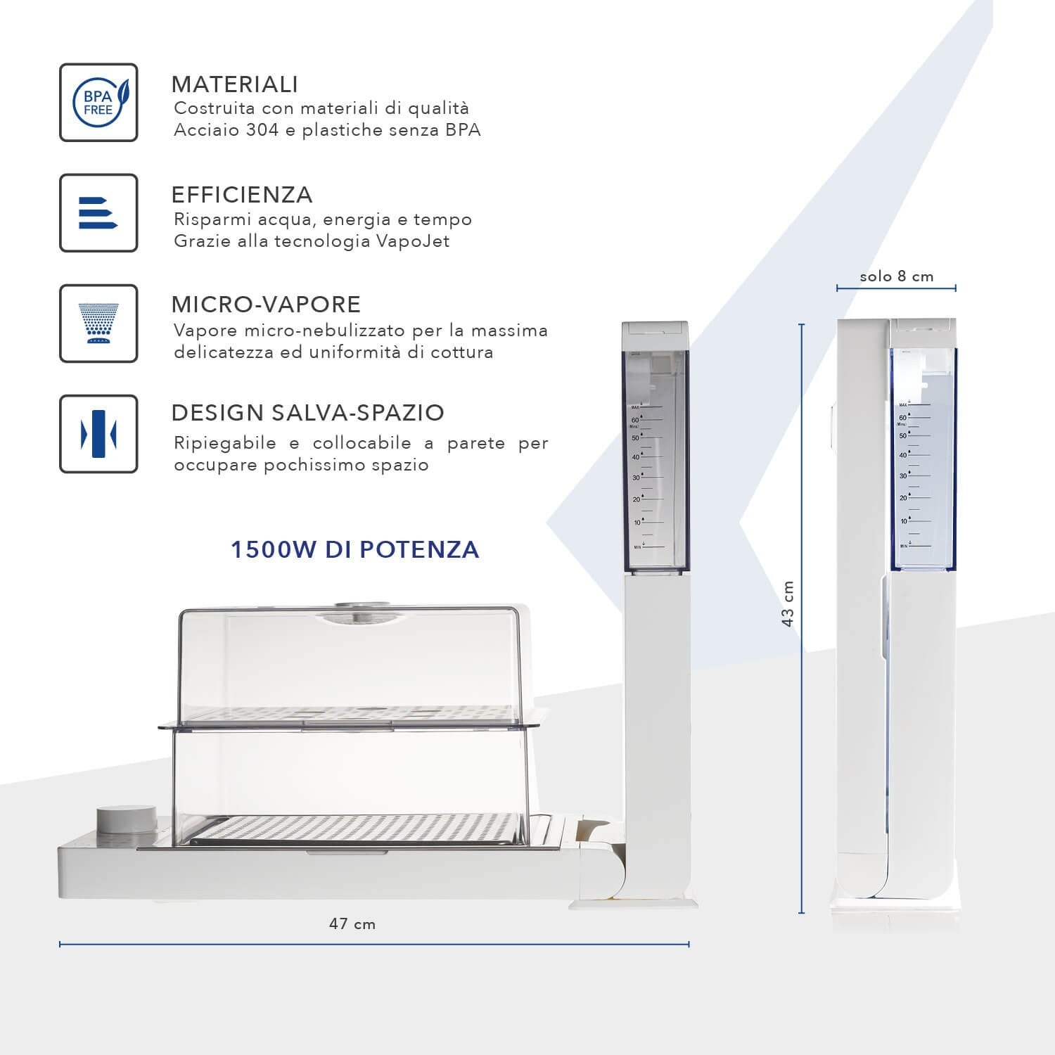 VAPORIERA dimesioni e caratteristiche | VIVO VapoJet