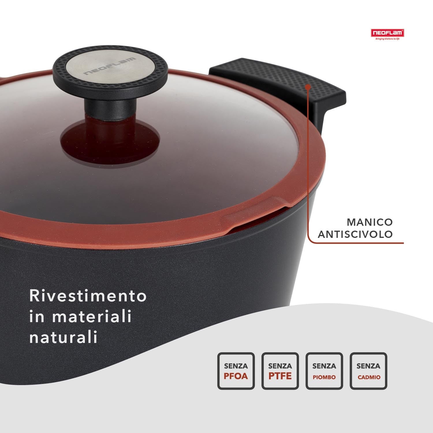 Casseruola antiaderente Ecologica Linea Tuscany - Dettaglio rivestimento