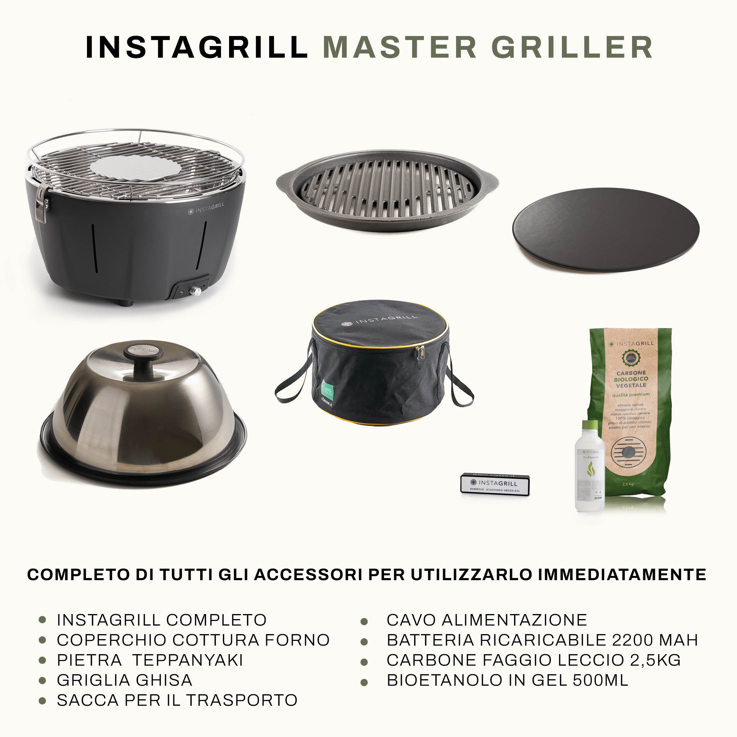 copy of InstaGrill PRO Tragbarer rauchfreier Tischgrill mit Teppanyaki-Stein und Backofenabdeckung