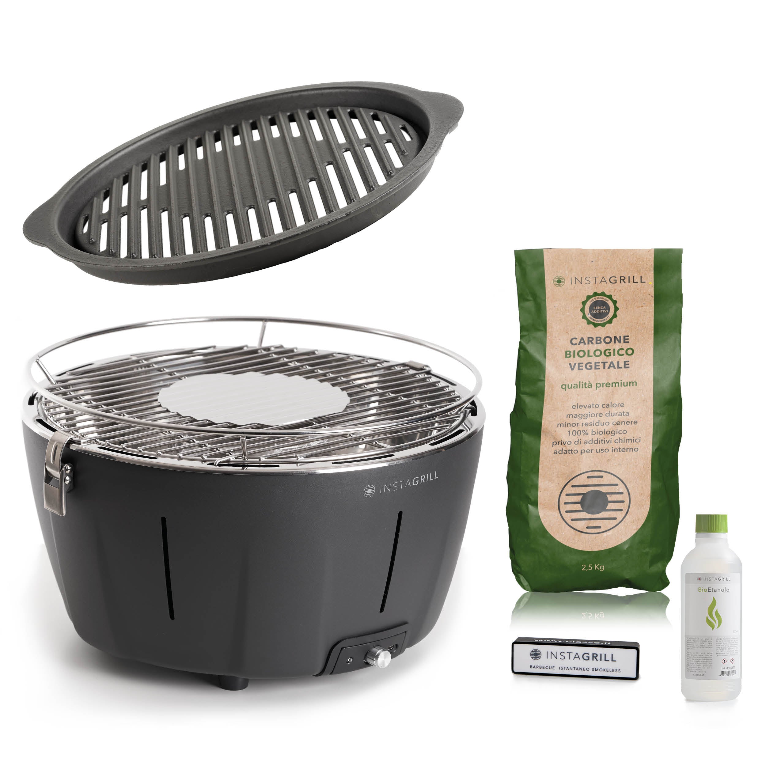 InstaGrill Advanced Smokeless Portable Table Top Barbecue with Teppanyaki Stone