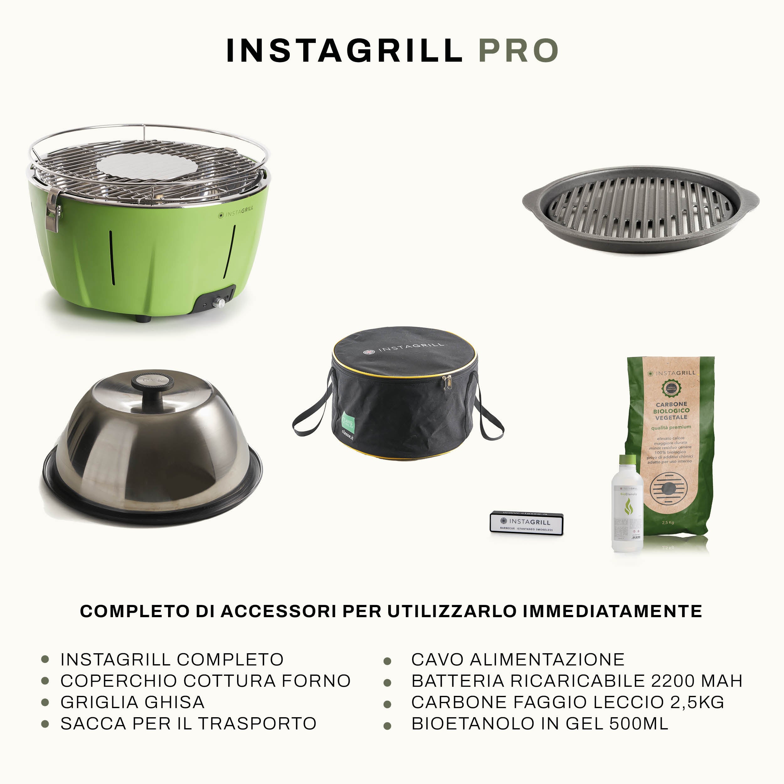 InstaGrill PRO Tragbarer rauchfreier Tischgrill mit Teppanyaki-Stein und Backofenabdeckung