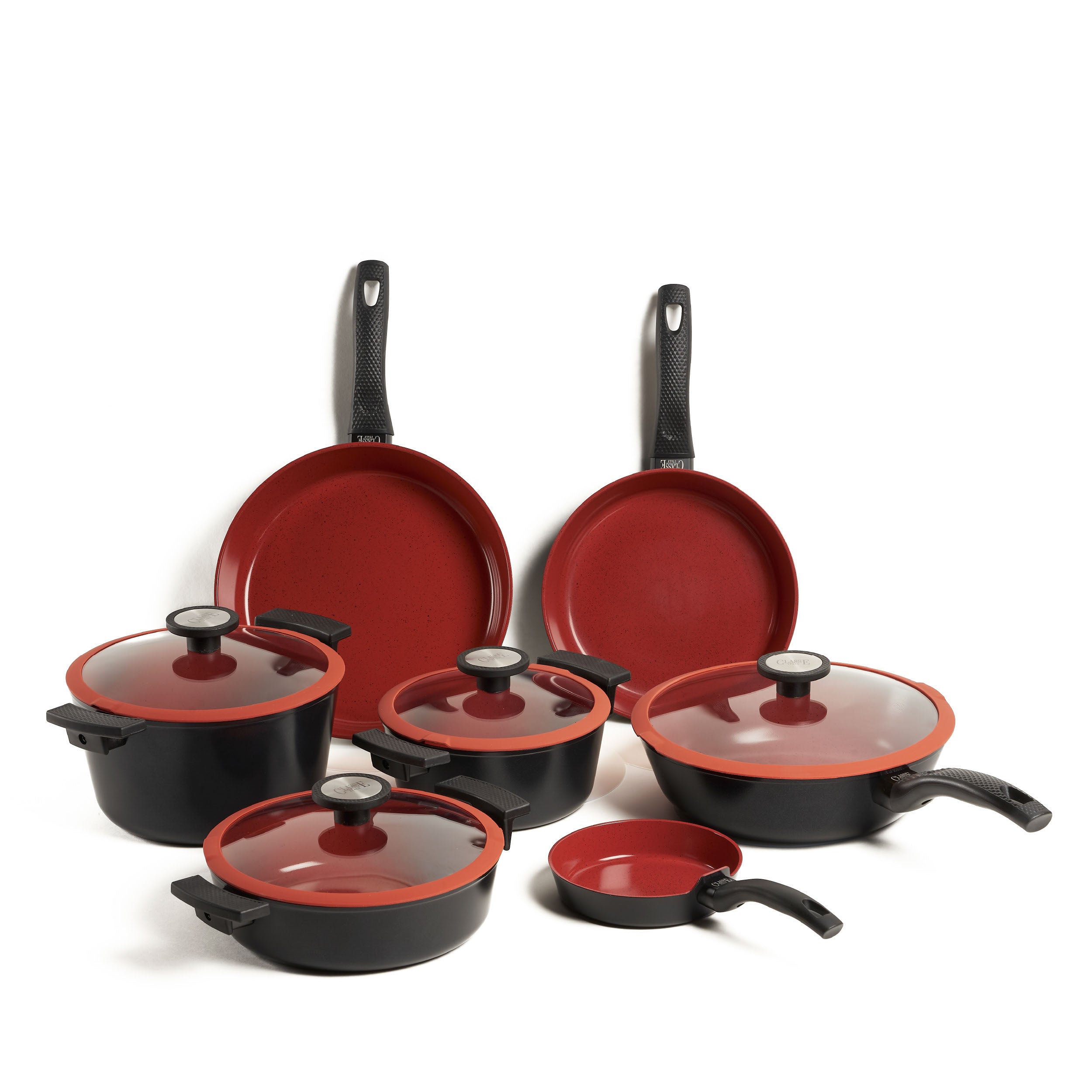 Batteria 11 pz Padelle Antiaderenti senza PFAS Tuscany Classe Italy