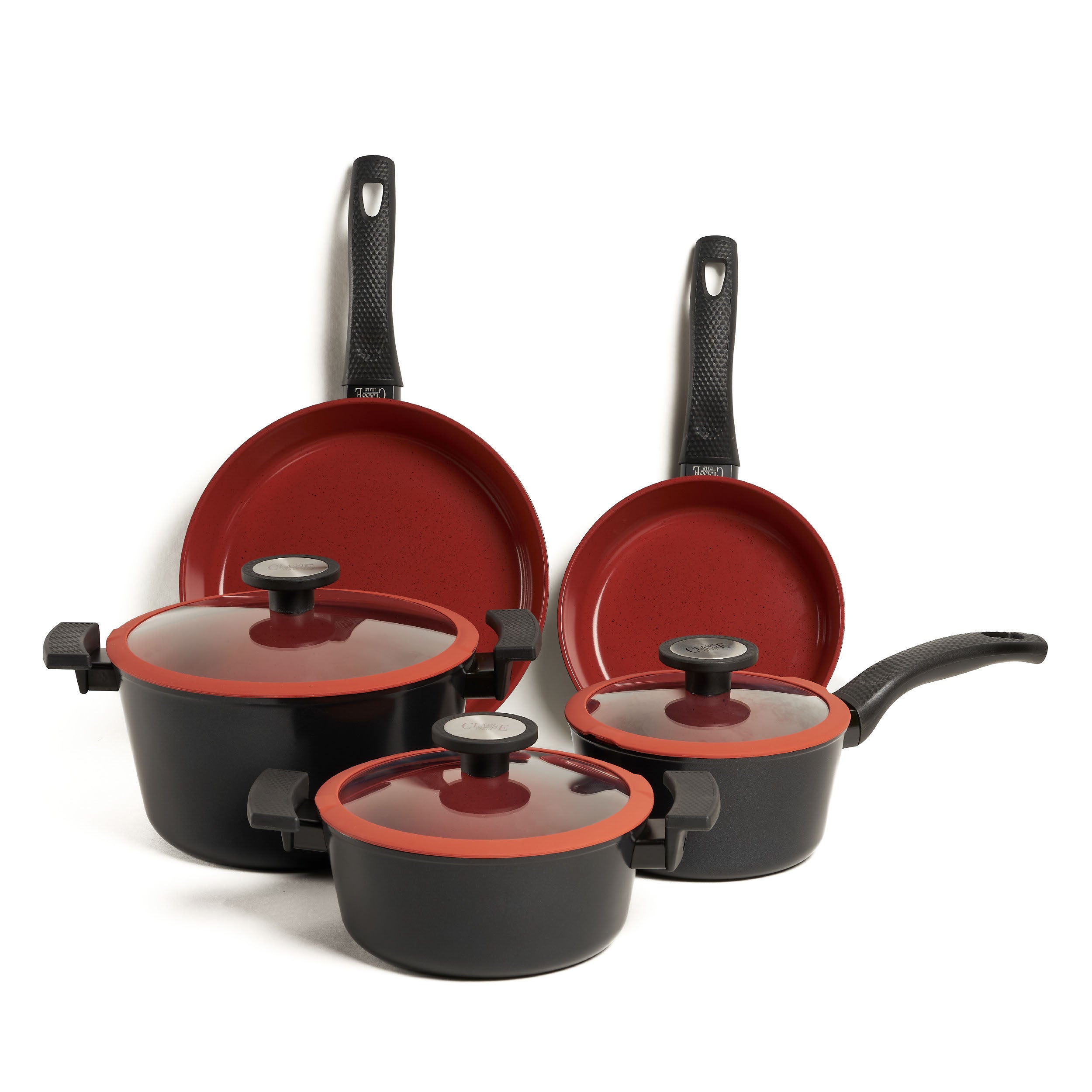 Set 8 pz Padelle Antiaderenti senza PFAS Tuscany Classe Italy