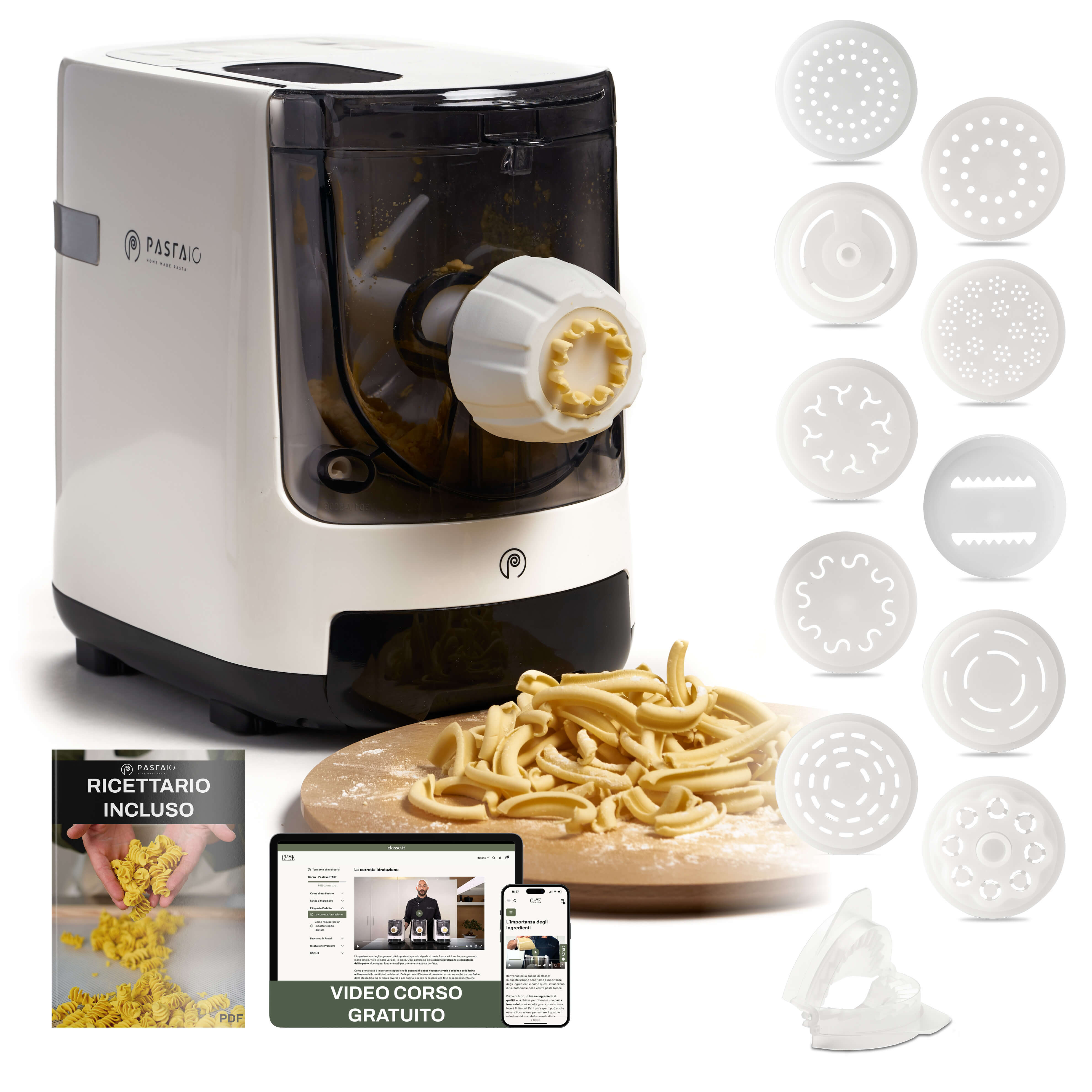 Macchina per la Pasta 11 Trafile | PASTAIO Bronze Pasta Maker Classe Italy