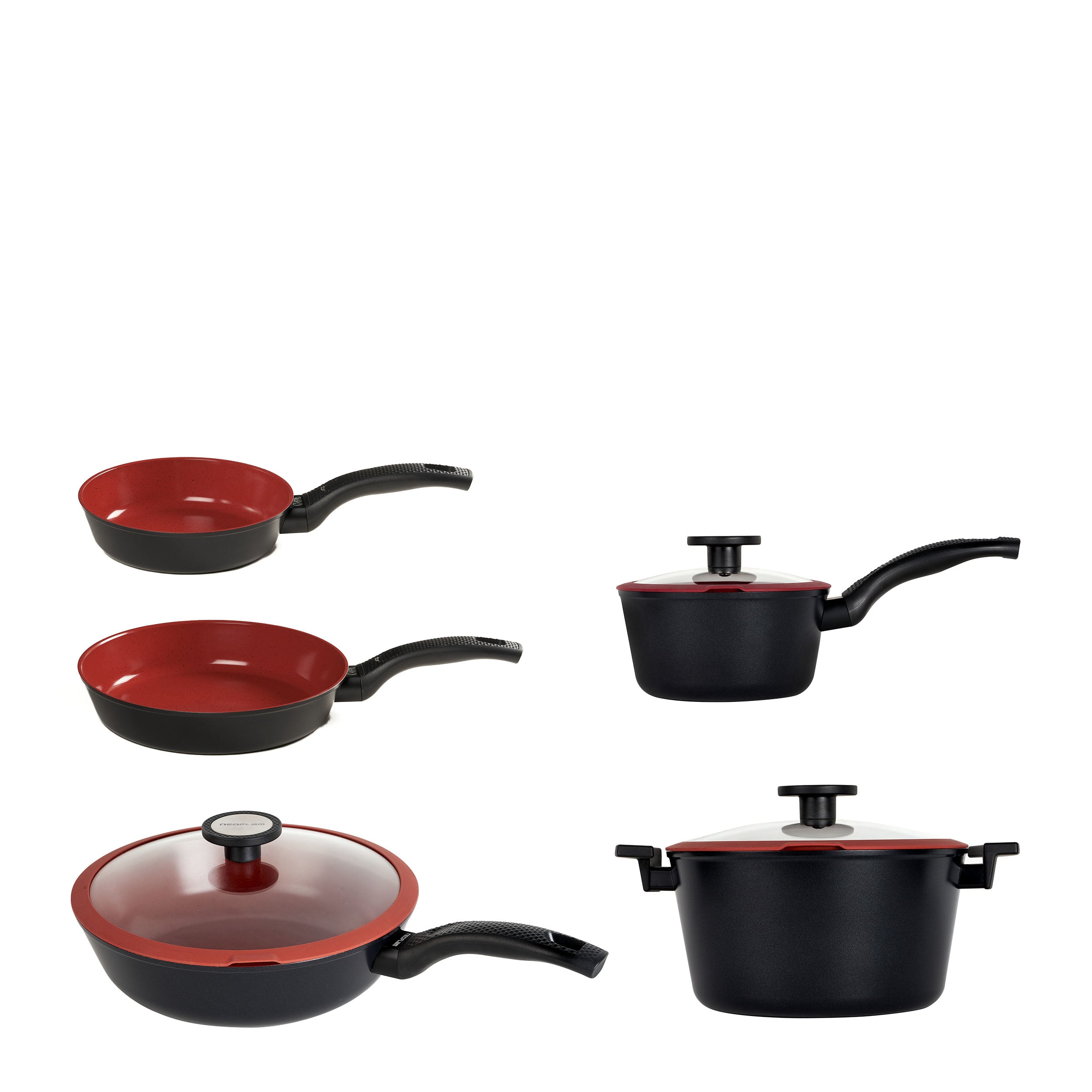 Set 8 pz Padelle Antiaderenti senza PFAS Tuscany Classe Italy