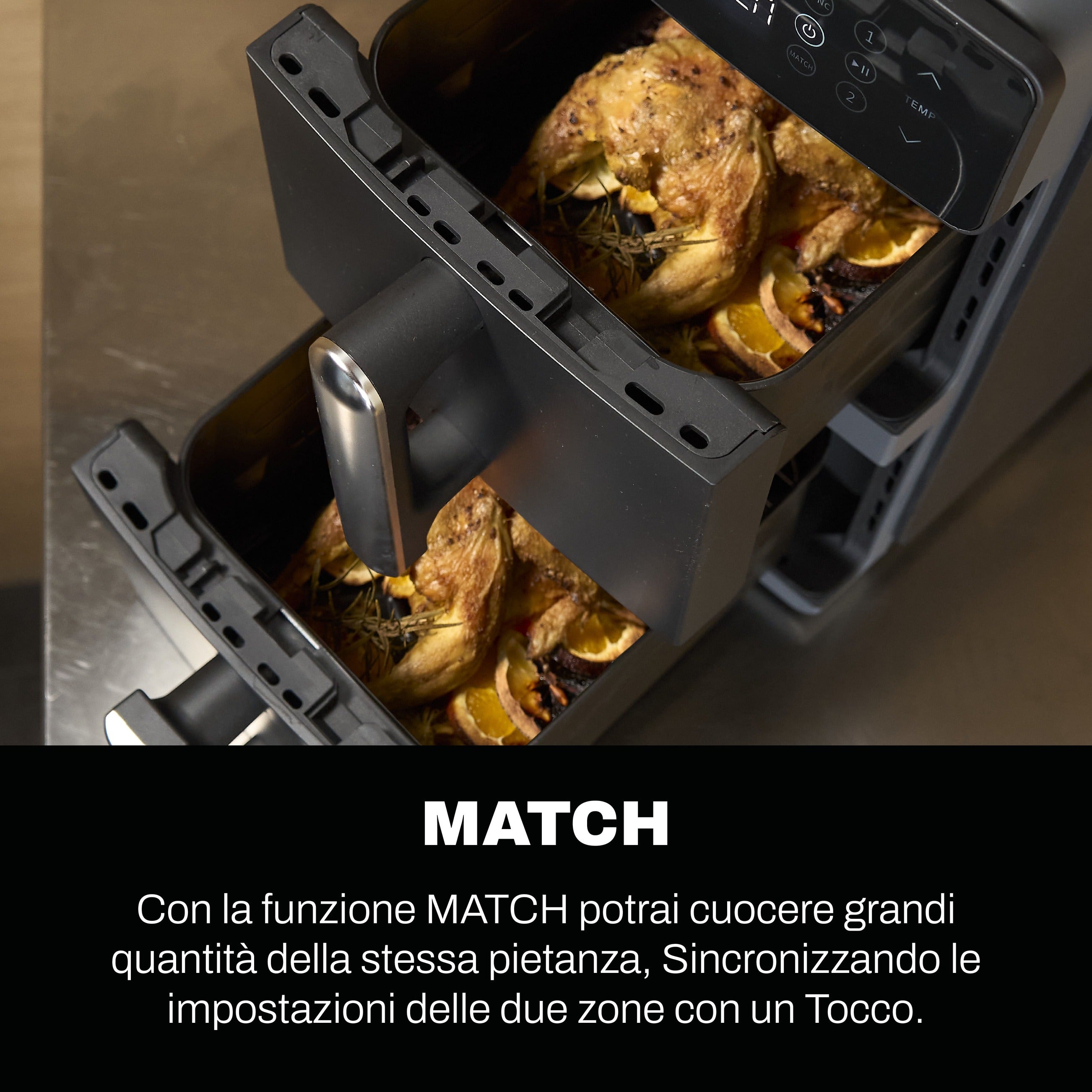 Friggitrice ad Aria 11 Lt Verticale - Doppio Cassetto | VIVO Air Fryer